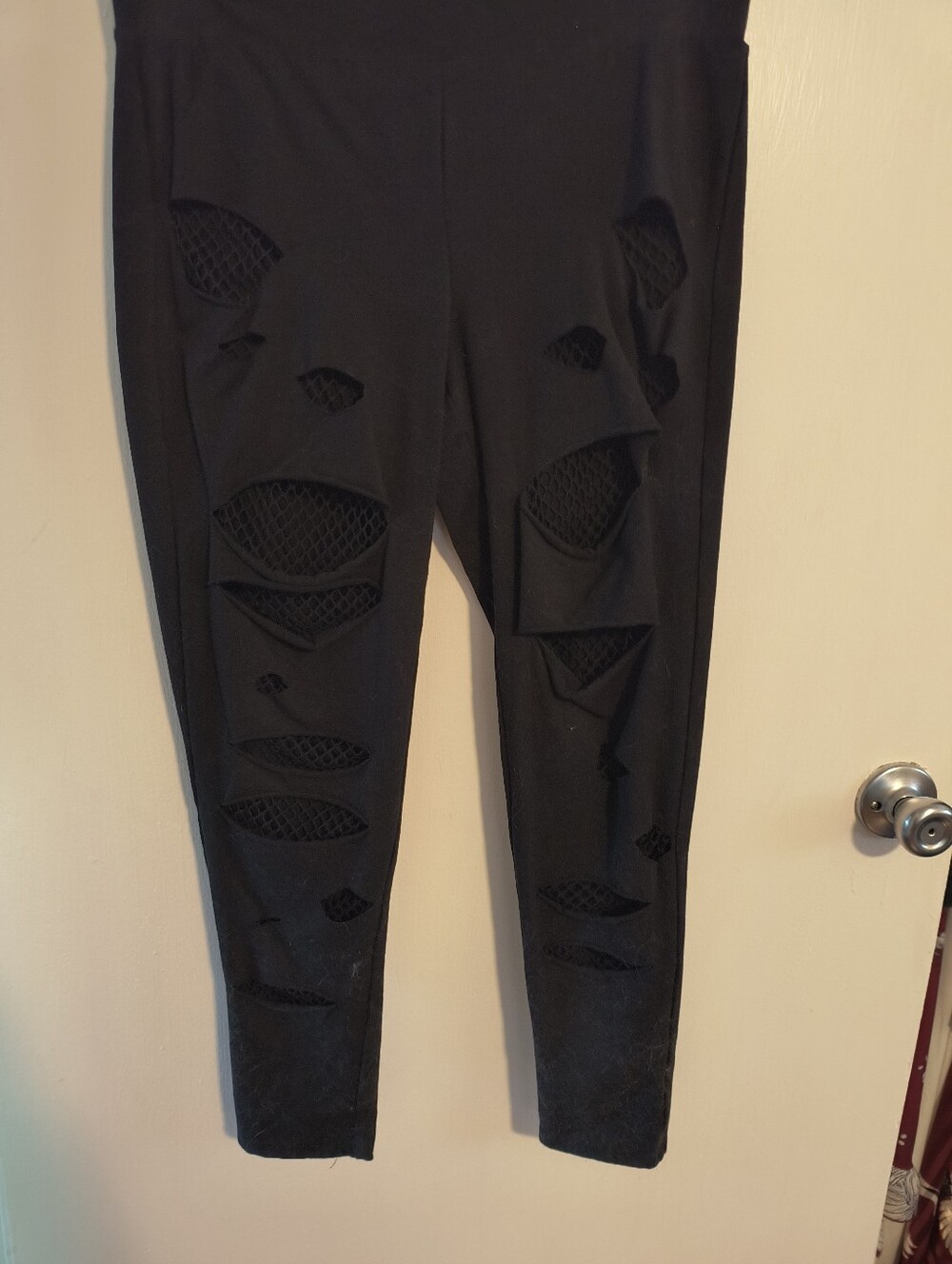 Torrid Goth Emo Fishnet Cutout Leggings